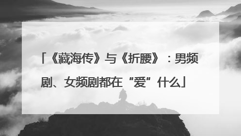 《藏海传》与《折腰》：男频剧、女频剧都在“爱”什么