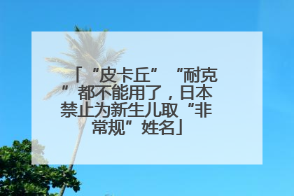 “皮卡丘”“耐克”都不能用了，日本禁止为新生儿取“非常规”姓名