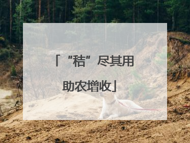 “秸”尽其用 助农增收