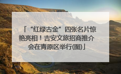 “红绿古金”四张名片惊艳亮相！吉安文旅招商推介会在青原区举行(图)