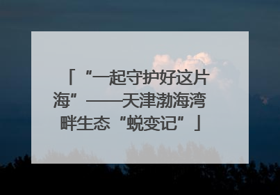 “一起守护好这片海”——天津渤海湾畔生态“蜕变记”