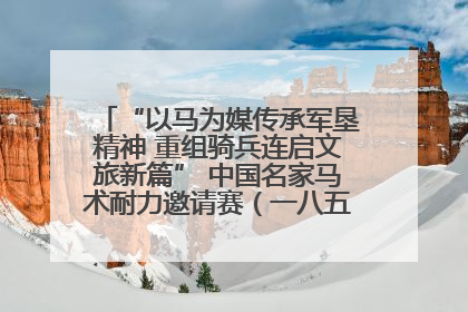 “以马为媒传承军垦精神 重组骑兵连启文旅新篇” 中国名家马术耐力邀请赛（一八五团站）暨重启骑兵连活动正式启动