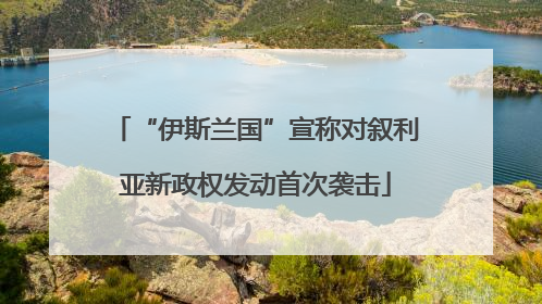 “伊斯兰国”宣称对叙利亚新政权发动首次袭击