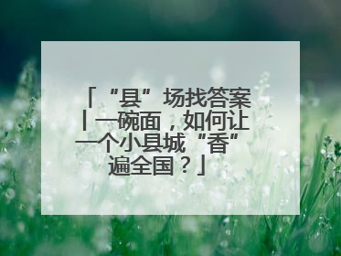 “县”场找答案丨一碗面，如何让一个小县城“香”遍全国？