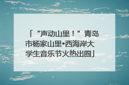 “声动山里！”青岛市杨家山里•西海岸大学生音乐节火热出圈