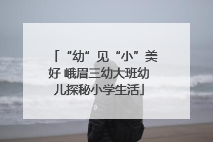 “幼”见“小”美好 峨眉三幼大班幼儿探秘小学生活