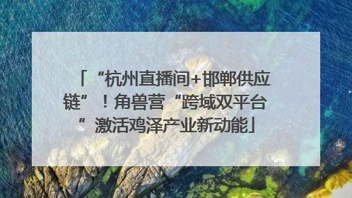 “杭州直播间+邯郸供应链”！角兽营“跨域双平台”激活鸡泽产业新动能