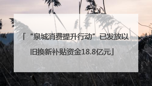 “泉城消费提升行动”已发放以旧换新补贴资金18.8亿元