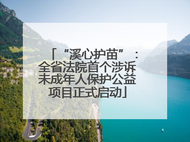 “溪心护苗”：全省法院首个涉诉未成年人保护公益项目正式启动