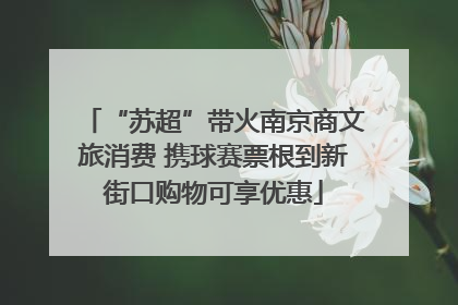 “苏超”带火南京商文旅消费 携球赛票根到新街口购物可享优惠