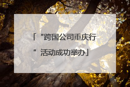 “跨国公司重庆行”活动成功举办