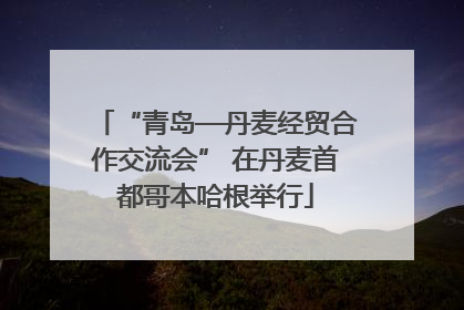 “青岛—丹麦经贸合作交流会” 在丹麦首都哥本哈根举行