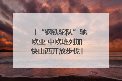 “钢铁驼队”驰欧亚 中欧班列加快山西开放步伐