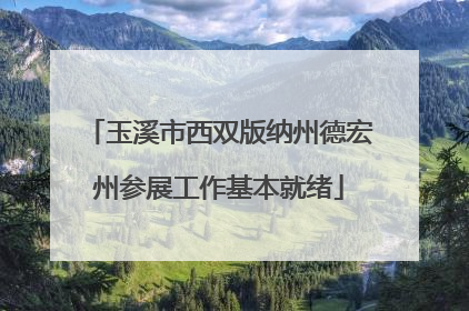 玉溪市西双版纳州德宏州参展工作基本就绪