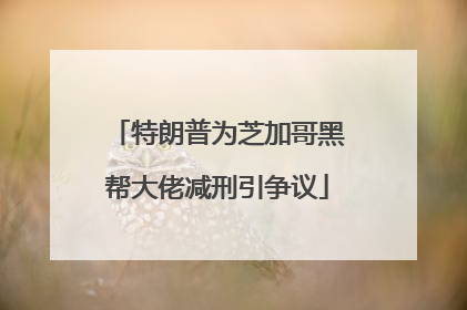 特朗普为芝加哥黑帮大佬减刑引争议