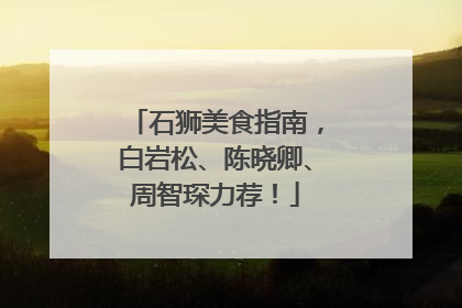 石狮美食指南，白岩松、陈晓卿、周智琛力荐！
