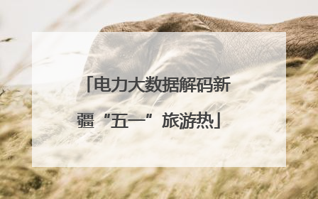 电力大数据解码新疆“五一”旅游热