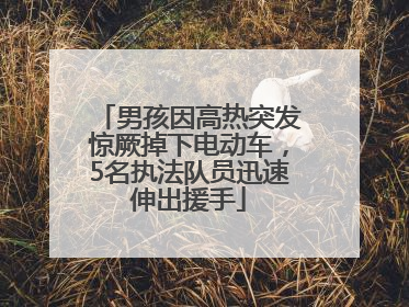 男孩因高热突发惊厥掉下电动车，5名执法队员迅速伸出援手
