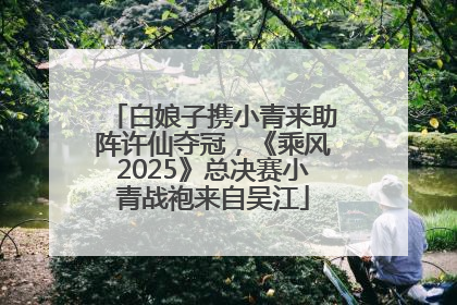 白娘子携小青来助阵许仙夺冠，《乘风2025》总决赛小青战袍来自吴江