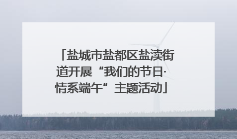 盐城市盐都区盐渎街道开展“我们的节日·情系端午”主题活动