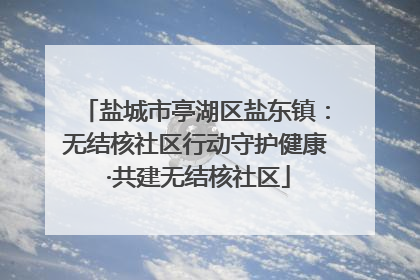 盐城市亭湖区盐东镇：无结核社区行动守护健康 ·共建无结核社区