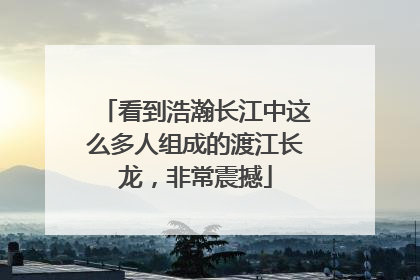 看到浩瀚长江中这么多人组成的渡江长龙，非常震撼