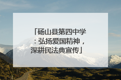 砀山县第四中学：弘扬爱国精神，深耕民法典宣传