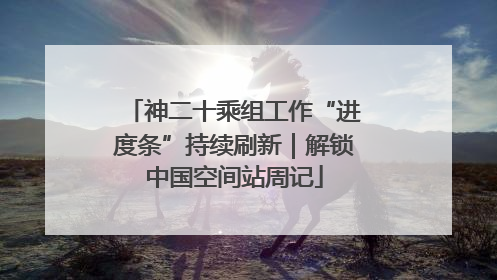 神二十乘组工作“进度条”持续刷新｜解锁中国空间站周记