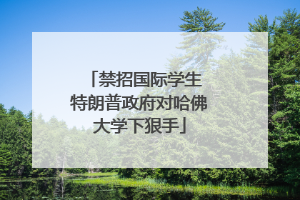禁招国际学生 特朗普政府对哈佛大学下狠手