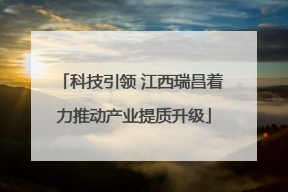 科技引领 江西瑞昌着力推动产业提质升级