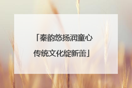 秦韵悠扬润童心 传统文化绽新蕾