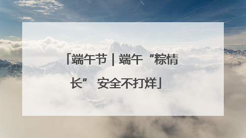 端午节｜端午“粽情长” 安全不打烊