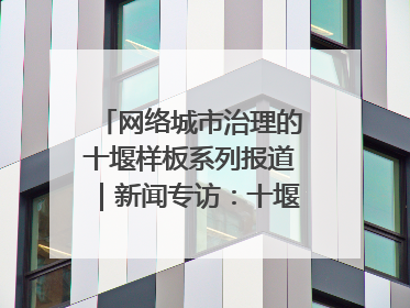 网络城市治理的十堰样板系列报道｜新闻专访：十堰为什么成为“黑马型”城市治理网络维度典型