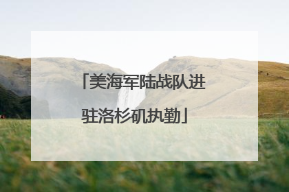 美海军陆战队进驻洛杉矶执勤