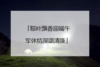 粽叶飘香迎端午 军休情深颂清廉