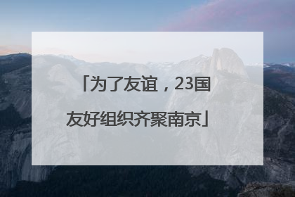 为了友谊，23国友好组织齐聚南京