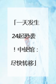 一天发生24起恐袭！中使馆：尽快转移