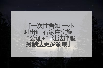 一次性告知 一小时出证 石家庄实施“公证+”让法律服务触达更多领域