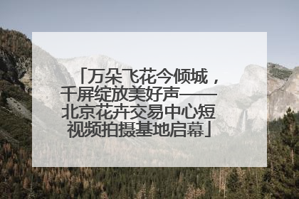 万朵飞花今倾城，千屏绽放美好声——北京花卉交易中心短视频拍摄基地启幕