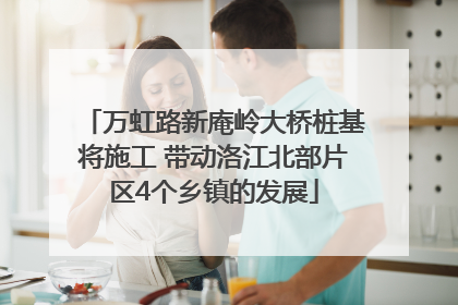万虹路新庵岭大桥桩基将施工 带动洛江北部片区4个乡镇的发展