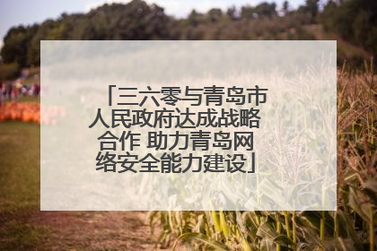 三六零与青岛市人民政府达成战略合作 助力青岛网络安全能力建设