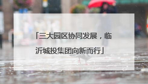 三大园区协同发展，临沂城投集团向新而行