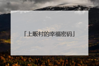上畈村的幸福密码