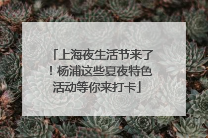 上海夜生活节来了！杨浦这些夏夜特色活动等你来打卡
