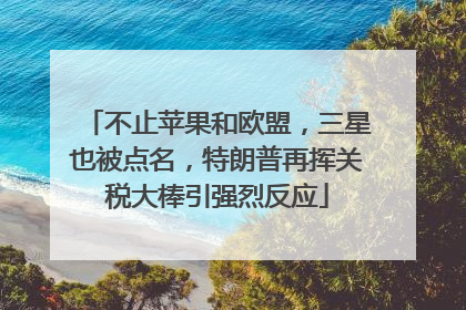 不止苹果和欧盟，三星也被点名，特朗普再挥关税大棒引强烈反应