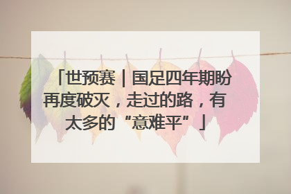 世预赛｜国足四年期盼再度破灭，走过的路，有太多的“意难平”