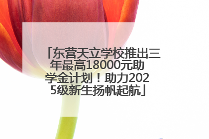东营天立学校推出三年最高18000元助学金计划！助力2025级新生扬帆起航