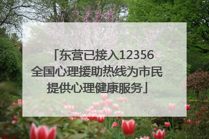东营已接入12356全国心理援助热线为市民提供心理健康服务