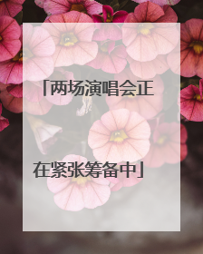 两场演唱会正在紧张筹备中