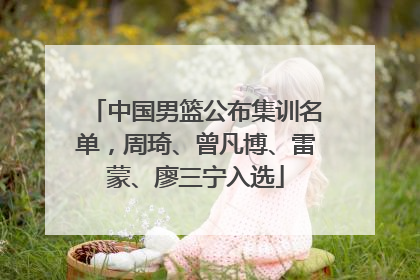中国男篮公布集训名单，周琦、曾凡博、雷蒙、廖三宁入选